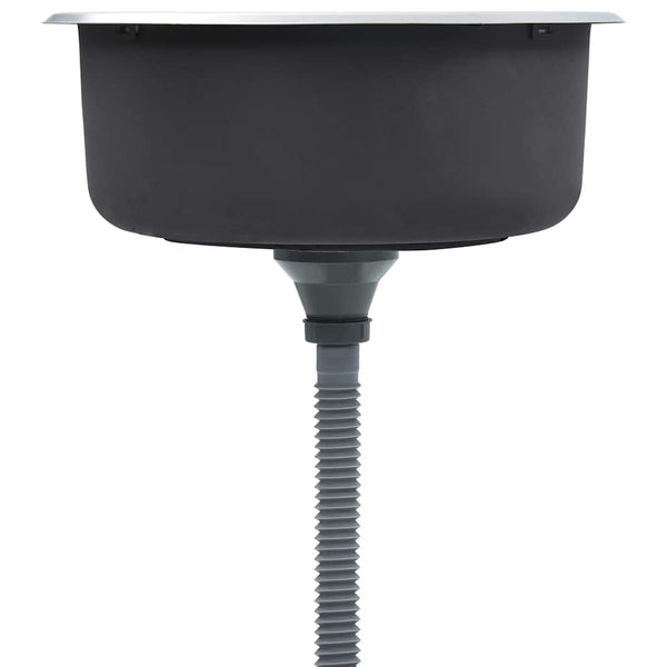Einbauspüle mit Sieb und Siphon Edelstahl