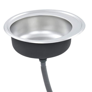 vidaXL Built-in Sink with Sieve and Siphon Stainless Steel