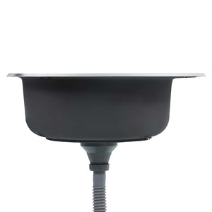 vidaXL Built-in Sink with Sieve and Siphon Stainless Steel