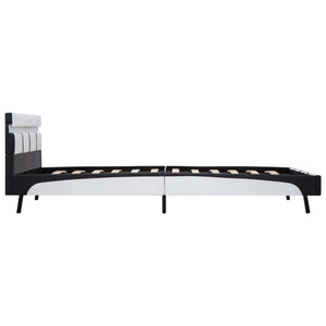 vidaXL Cadre de lit avec LED Blanc Similicuir 160×200 cm
