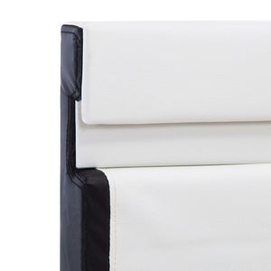 vidaXL Cadre de lit avec LED Blanc Similicuir 160×200 cm