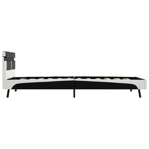 vidaXL Cadre de lit avec LED Similicuir Noir 90x200 cm