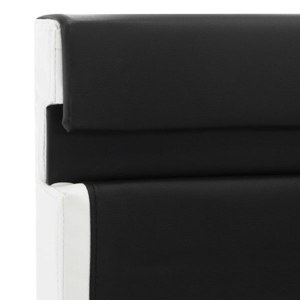 Bettgestell mit LED Schwarz Kunstleder 90x200 cm