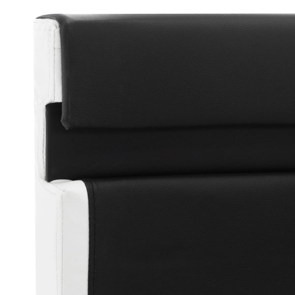Bettgestell mit LED Schwarz Kunstleder 140x200 cm