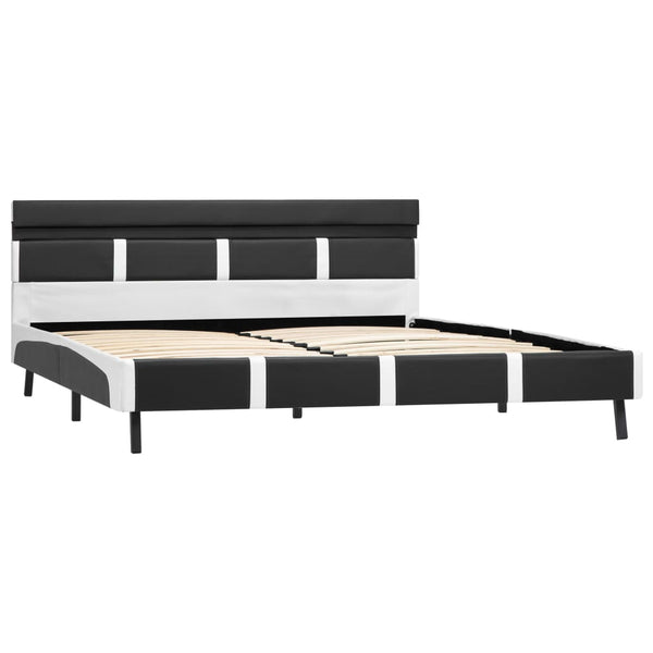 vidaXL LED Bed Frame Grey Faux Leather 120x200 cm