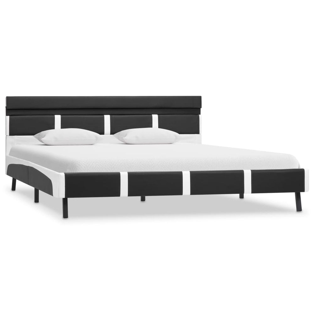 vidaXL Cadre de lit avec LED Gris Similicuir 160x200 cm