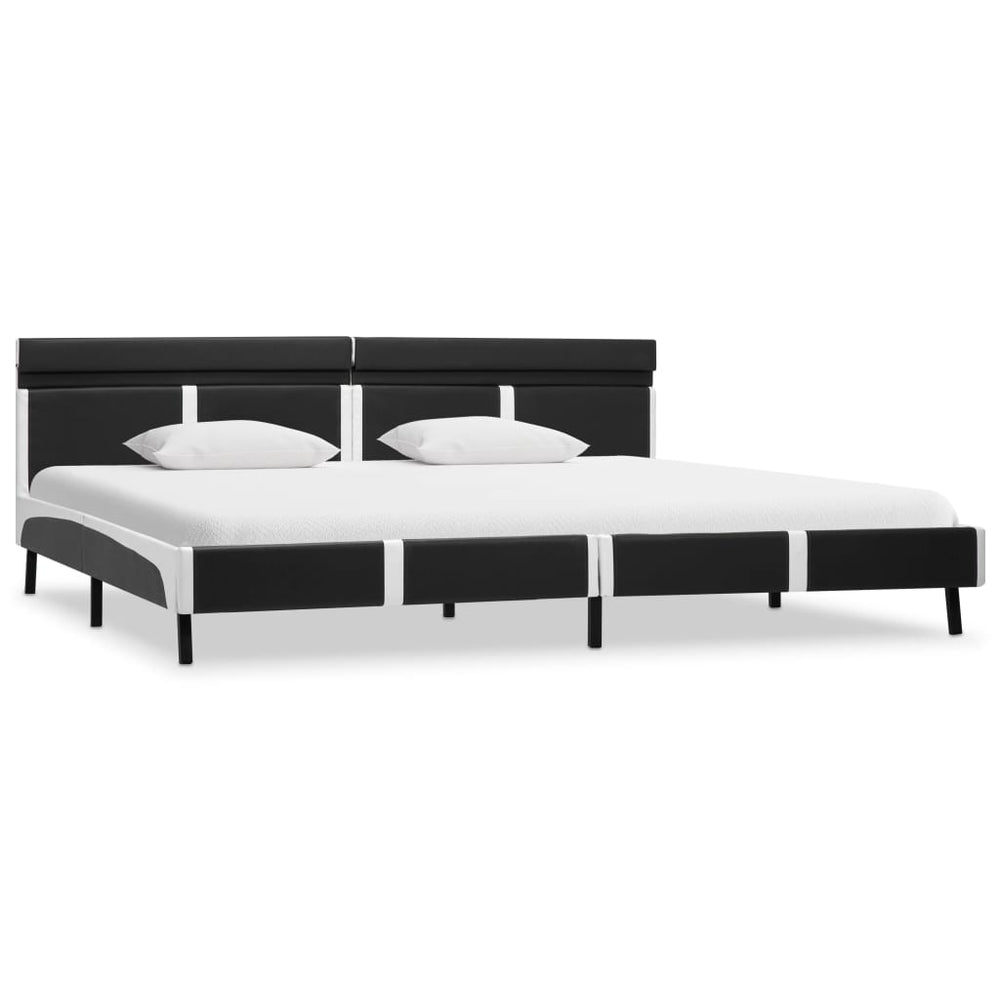 vidaXL Cadre de lit avec LED Gris Similicuir 180x200 cm
