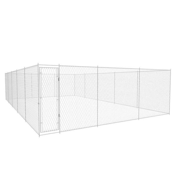 Outdoor-Hundezwinger Verzinkter Stahl 950x570x185 cm