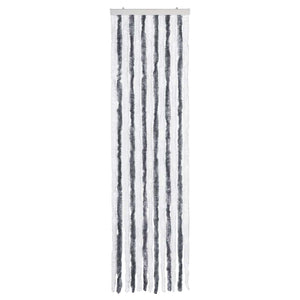 Insektenschutz-Vorhang Grau und Weiß 56x185 cm Chenille