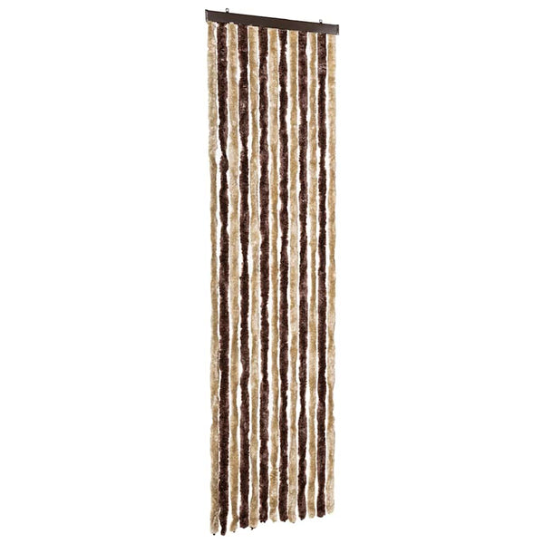 Insektenschutz-Vorhang Beige und Hellbraun 56x185 cm Chenille