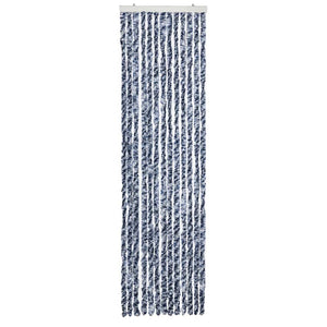 Insektenschutz-Vorhang Blau, Weiß und Silbern 56x185cm Chenille