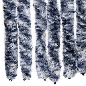 Insektenschutz-Vorhang Blau Weiß Silbern 100x220cm Chenille