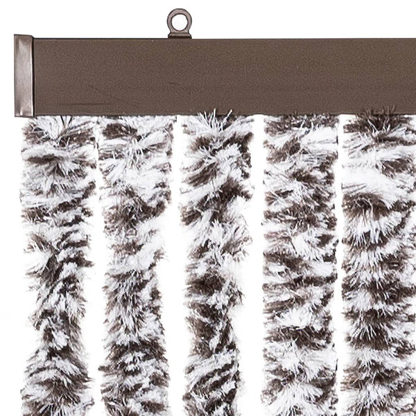 Insektenschutz-Vorhang Braun und Beige 90x220 cm Chenille