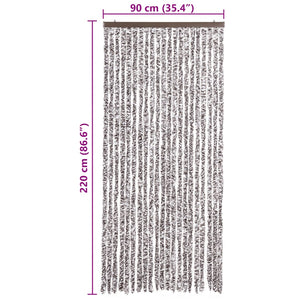 Insektenschutz-Vorhang Braun und Beige 90x220 cm Chenille