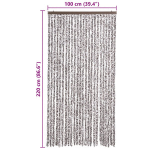 Insektenschutz-Vorhang Braun und Beige 100x220 cm Chenille