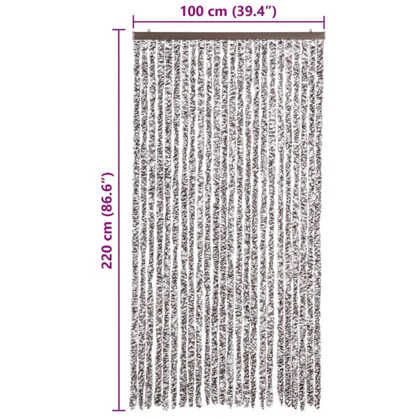 Insektenschutz-Vorhang Braun und Beige 100x220 cm Chenille