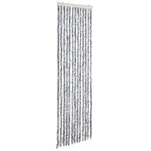 Insektenschutz-Vorhang Weiß und Grau 56x185 cm Chenille