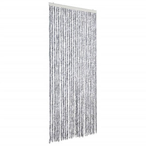 Insektenschutz-Vorhang Weiß und Grau 100x220 cm Chenille