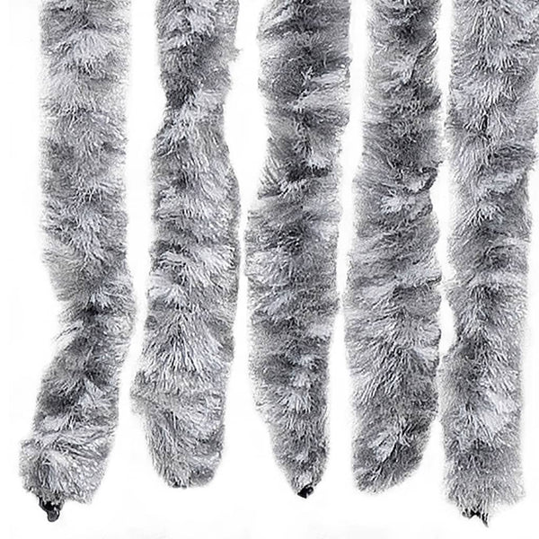 Insektenschutz-Vorhang Weiß und Grau 100x220 cm Chenille
