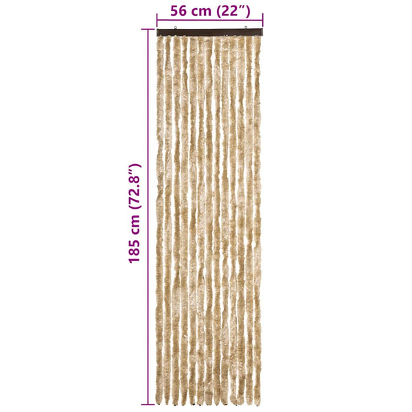 Insektenschutz-Vorhang Beige 56x185 cm Chenille