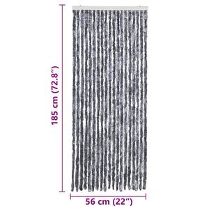 Insektenschutz-Vorhang Silbern 56x185 cm Chenille