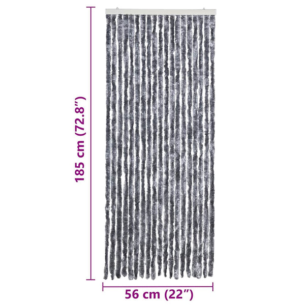 Insektenschutz-Vorhang Silbern 56x185 cm Chenille