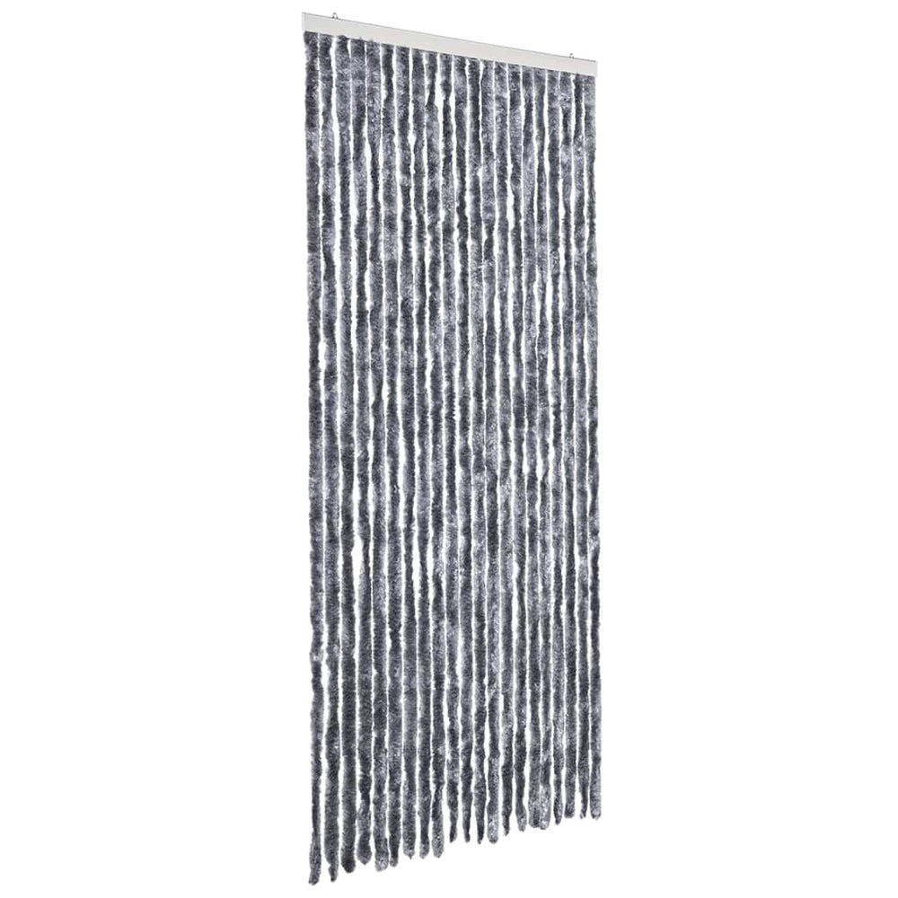 vidaXL Moustiquaire de porte argentée 90x220 cm chenille