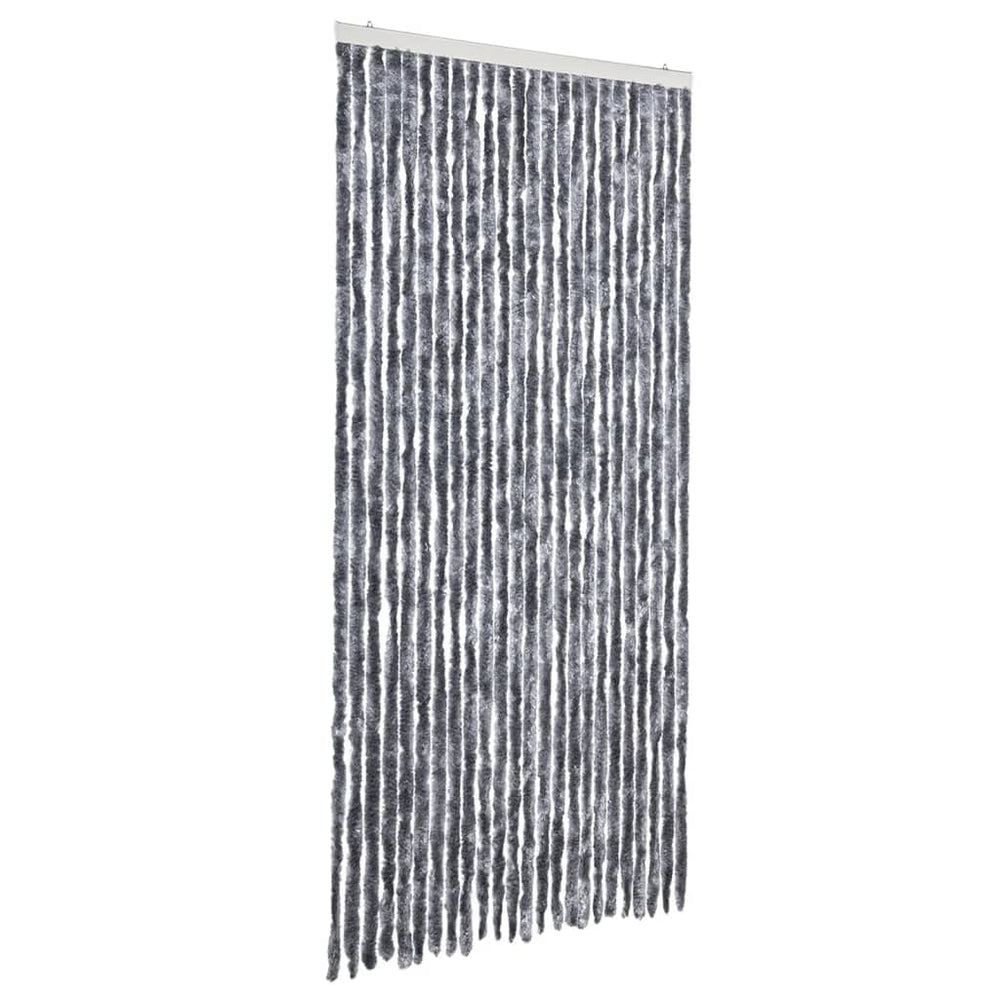 vidaXL Rideau anti-insectes chenille argenté 100x220 cm