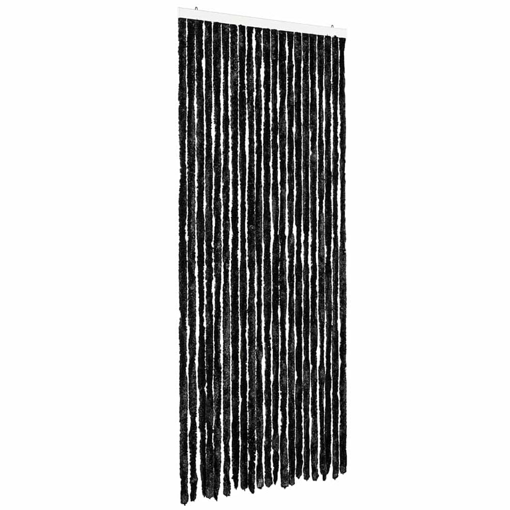 vidaXL Rideau anti-insectes anthracite 90x220 cm chenille