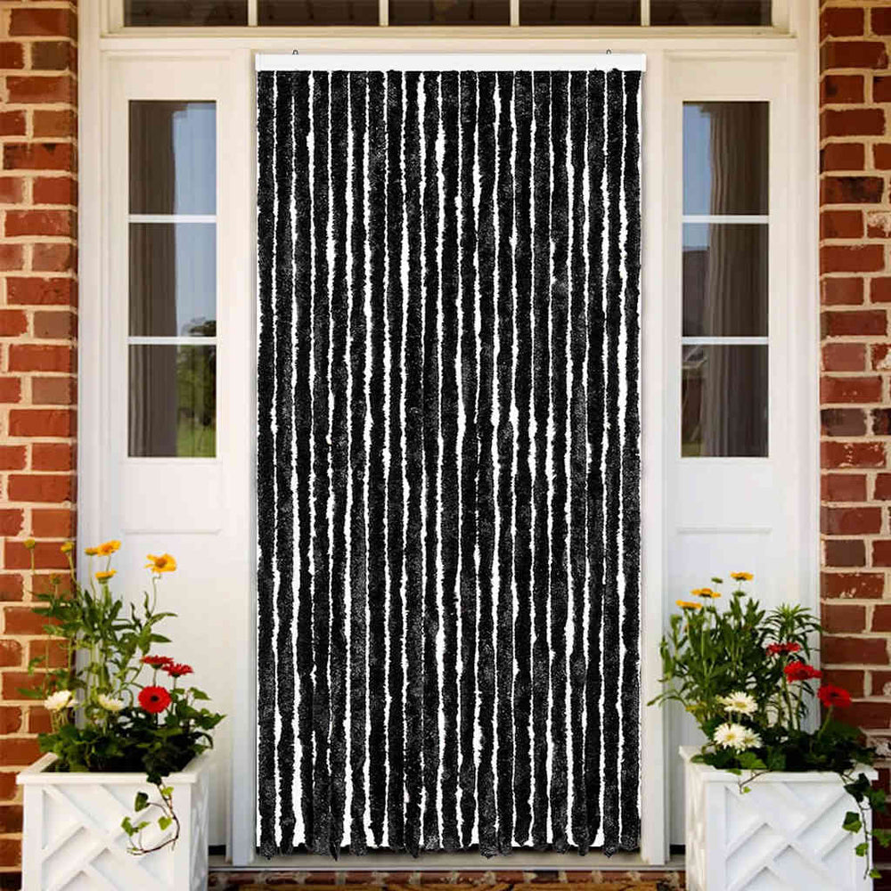 vidaXL Rideau anti-insectes anthracite 90x220 cm chenille