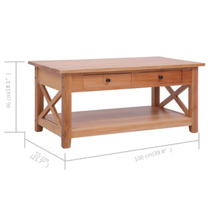 Couchtisch 100×55×46 cm Massivholz Mahagoni