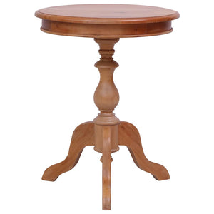 vidaXL Table d'appoint Naturel 50 x 50 x 65 cm Bois massif d'acajou