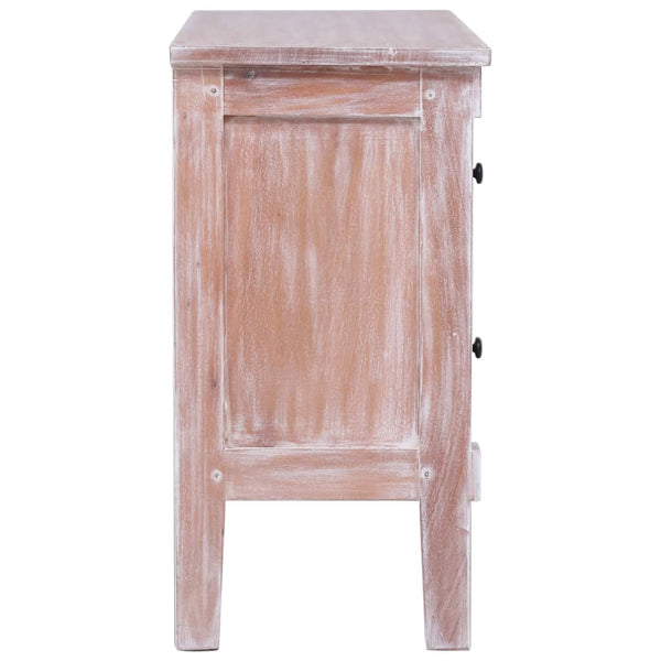 Sideboard mit 2 Schubladen 90 x 30 x 60 cm Massivholz Mahagoni