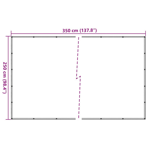 Anhängernetz HDPE 2,5x3,5 m Schwarz
