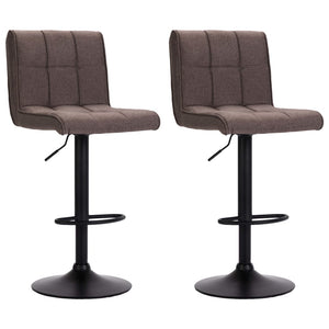 Barhocker 2 Stk. Taupe Stoff
