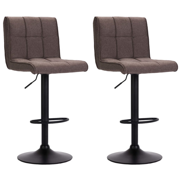 Barhocker 2 Stk. Taupe Stoff