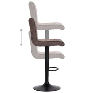 Barhocker 2 Stk. Taupe Stoff