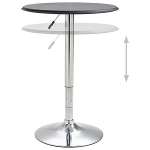 Bartisch Schwarz Ø60 cm MDF