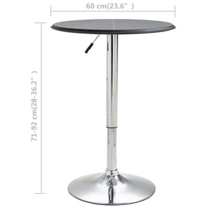 Bartisch Schwarz Ø60 cm MDF