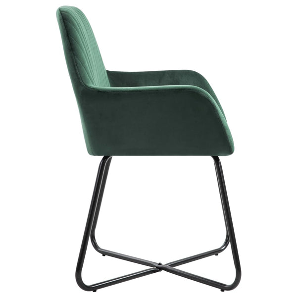 vidaXL Dining Chairs 2 pcs. Green Velvet