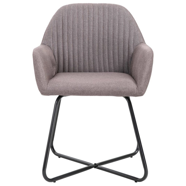 Esszimmerstühle 2 Stk. Taupe Stoff
