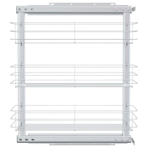 Ausziehbarer Küchen Drahtkorb, 3-stufig, Silber