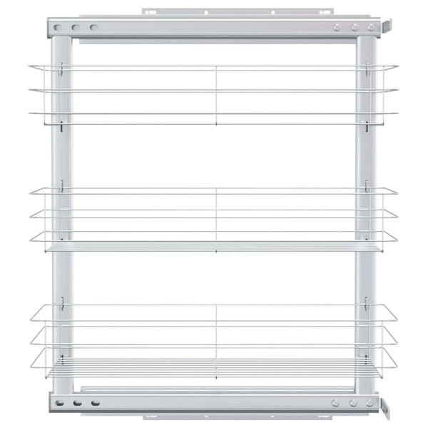 Ausziehbarer Küchen Drahtkorb, 3-stufig, Silber