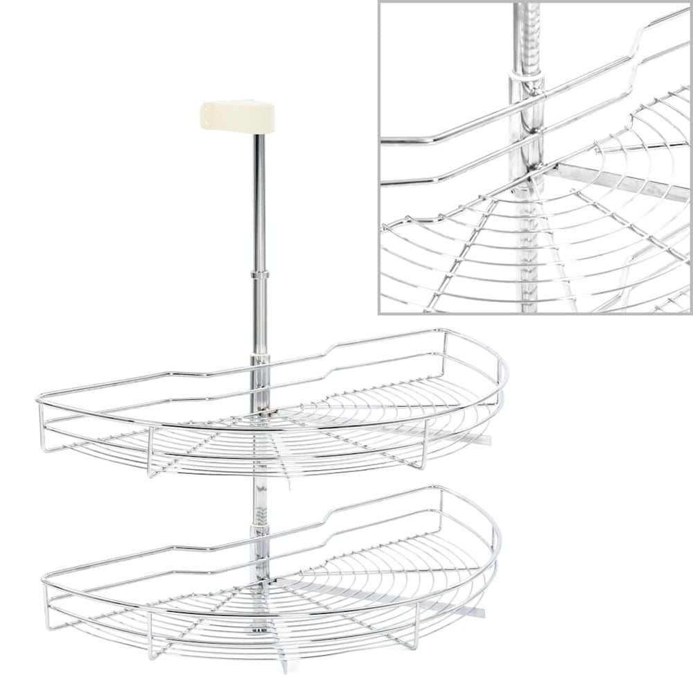 2-stufiger Küchen Drahtkorb, Silber
