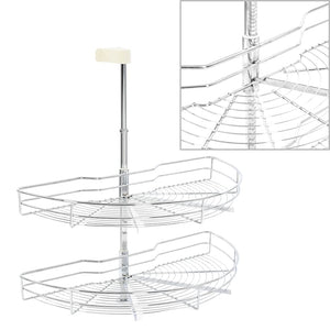 2-stufiger Küchen Drahtkorb, Silber