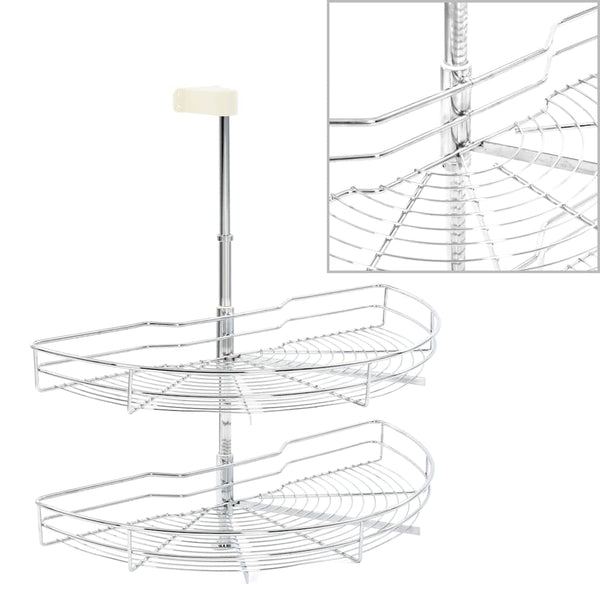 2-stufiger Küchen Drahtkorb, Silber