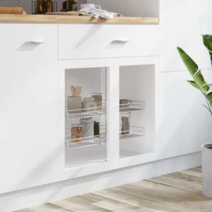 2-stufiger Küchen Drahtkorb, Silber