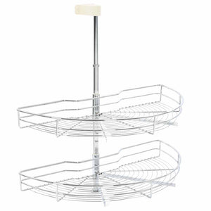 2-stufiger Küchen Drahtkorb, Silber
