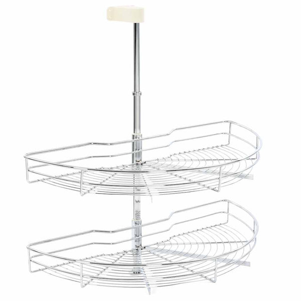 2-stufiger Küchen Drahtkorb, Silber