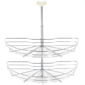 2-stufiger Küchen Drahtkorb, Silber